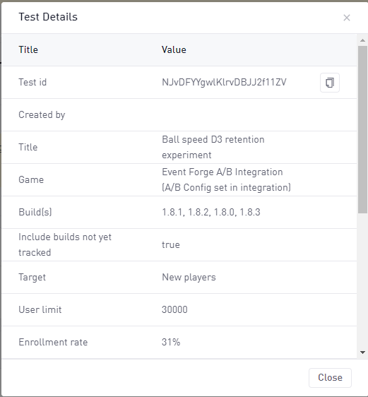 A/B experiment details 3